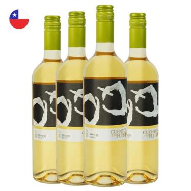 Imagem de Kit com 4 - Vinho Branco Suave Cuentos del Fuego 750ml