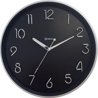 Imagem de Relógio De Parede Prata Metálico Silencioso Herweg 685070 Único