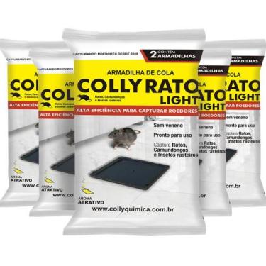 Imagem de 6 Pacotes Armadilha Adesiva Colly Light  Placa Super Colante para Rato