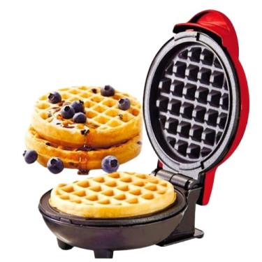 Imagem de Waffler Máquina de Waffle Mini Maker 110V Antiaderente Elétrica Utensílio Assar Elétrico Pratic