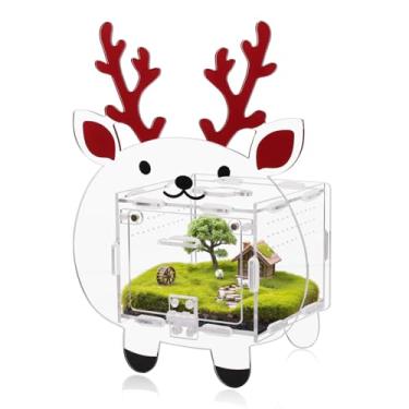 Imagem de Gabinete de aranha saltadora de acrílico com porta magnética - habitat à prova de escape, terrário de abertura frontal para tarântula, répteis e insetos