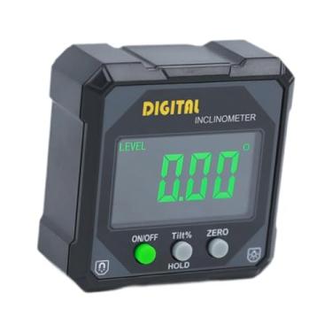 Imagem de Fenteer Inclinômetro Ferramenta para trabalhar madeira Função prática de retenção de dados Ângulo transferidor Nível eletrônico para construção civil