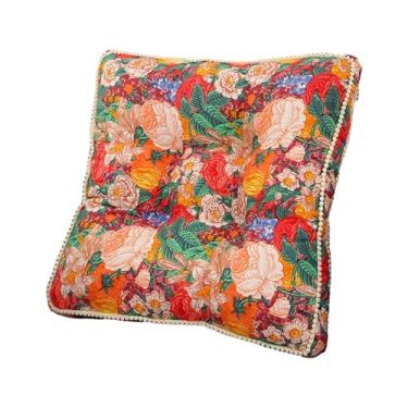 Imagem de Gralara Almofada para cadeira quadrada, almofada para cadeira, lareira, canto de leitura, interna, 15,75" x 15,75" decorativa, macia e, Style C