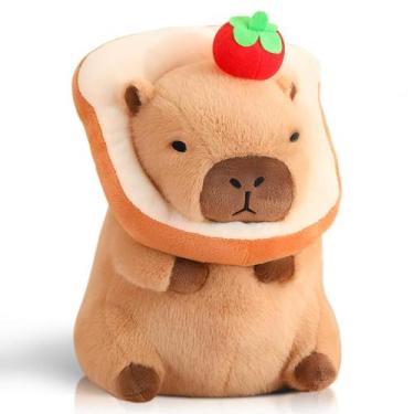 Imagem de Brinquedo de pelúcia de capivara NXNYNZ Cute w/ Bread Headwear 30 cm p