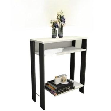 Imagem de Aparador mesinha todo MDF, mesa de apoio, escritório, sala, cozinha (PRETO E BRANCO)