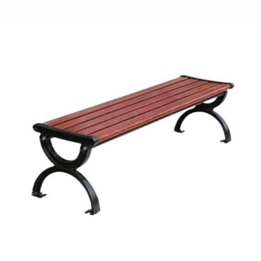 Imagem de ZzleoyuUUs-12 Banco de jardim ao ar livre, costas nuas, alumínio, lazer, multipessoas, banco de parque, banco de pátio de 1,5/1,8 m (grande)