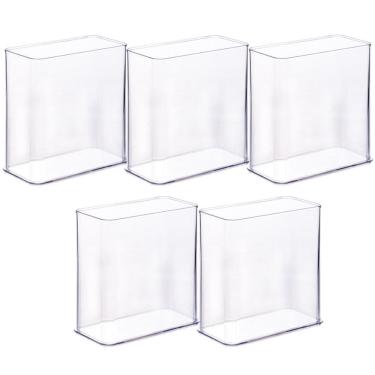 Imagem de Organizador de plástico acrílico 14,6 x 7,3 x 15,75 cm H3 5 unidades Plasutil ref.15513