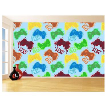 Imagem de Papel De Parede 3D Infantil Controle Game Jogo 3,5M Azs292