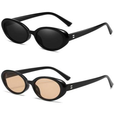 Imagem de Óculos de sol Breaksun Retro Oval 90s Vintage para mulheres e homens