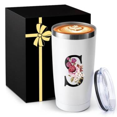 Imagem de Xícara de café isolada MNZZ Caneca de viagem de aço inoxidável de 20 o