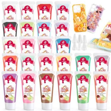 Imagem de Kit de cola cremosa ColoPlay Chantilly 50g x 24 com 36 pontas