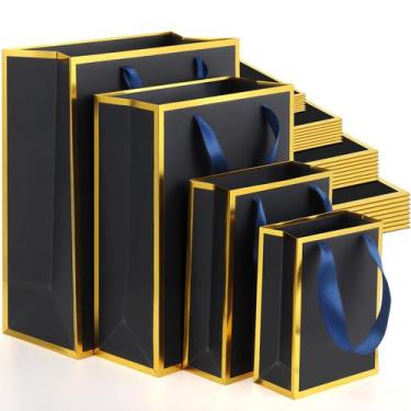 Imagem de Sacos de presente de Natal Perkoop Kraft Paper, pacote 40, 4 tamanhos