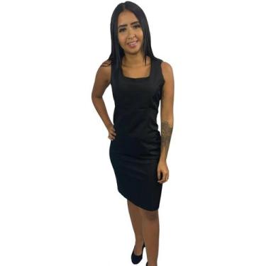 Imagem de Vestido Social Tubinho Feminino Uniforme Administrativo Escritório Sec