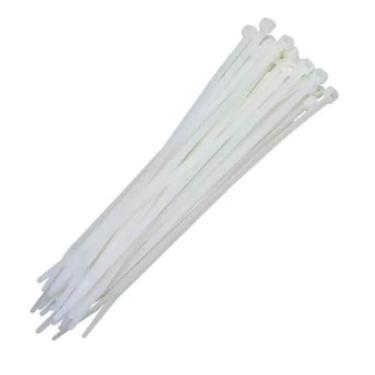 Imagem de Abraçadeira Nylon 200x4,8mm Branca com 100 Peças - Frontec
