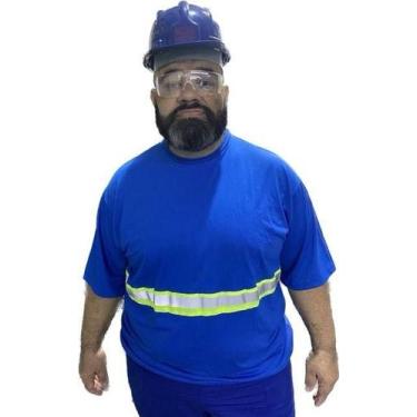 Imagem de Camiseta Manga Custa RESISTENTE com Faixa Refletivo Malha Fria Uniform