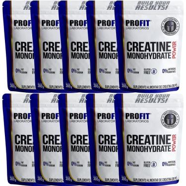 Imagem de Kit 10X Creatine Monohydrate Power - 300g Refil Sem Sabor - Profit-Masculino