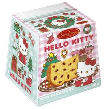 Imagem de Mini Panettone com Gotas de Chocolate Hello Kitty 80g - Santa Edwiges