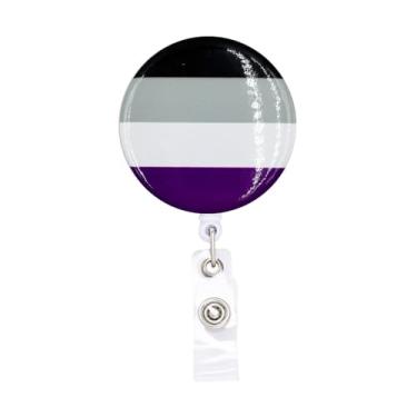 Imagem de ReelFun Etiqueta de identificação retrátil de 3,8 cm, com clipe jacaré, cordão de nylon de 61 cm, crachá de nome de funcionário de enfermeira