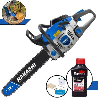 Imagem de Motosserra Nakashi Ncs 650 65cc Com Sabre De 20 Com Carburador Walbro 5560040 + Óleo Toyama Fg50