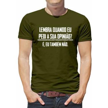 Imagem de Camiseta Não Pedi sua Opinião Algodão Masculina Engraçada - ALEMARK, V