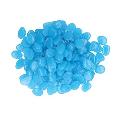 Imagem de Pedra Brilhante Fluorescente Luminosa Pedra Brilhante Colorida Feita de Resina, Reutilizável para Caminhos de Jardim (Azul escuro)