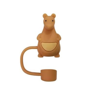 Imagem de Capa de canudo canguru para copo Stanley de 40 e 850 g, tampa de silicone de 10 mm para acessórios de copo Stanley, bonito topo de palha para copos, tampa de palha para tampas de ponta de canudos