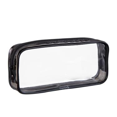 Imagem de Estojo de lápis simples transparente de PVC de grande capacidade