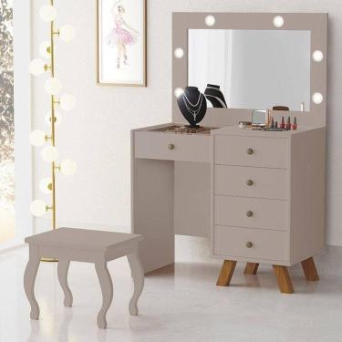 Imagem de Penteadeira Camarim Luna Com Banqueta Mani - Luapa Móveis