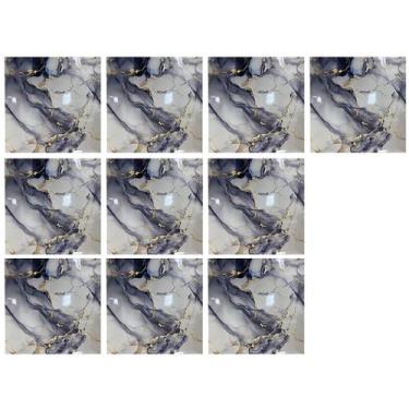 Imagem de Placa Adesiva Marmore 3D Kit 10 uni Papel de Parede Autocolante Obra R