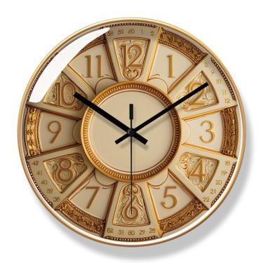 Imagem de Relógio de parede vintage com numeração romana de 30 cm de quartzo silencioso