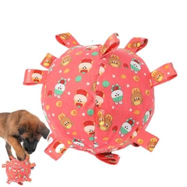 Imagem de Bola de futebol de brinquedo para cães,Brinquedo de bola de futebol para cães | Bola para mastigar cachorro | Brinquedos para mastigar cães com alças, brinquedos interativos para cães pequenos