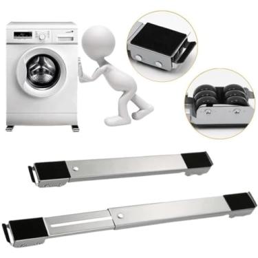 Imagem de Suporte Com Rodinhas Base Ajustável | Máquina de Lavar, Fogão, Geladeira, Móveis Resistente e etc