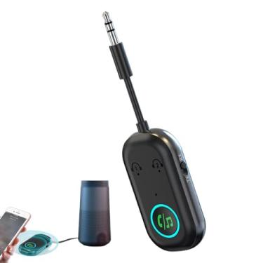 Imagem de Shakven Transmissor de áudio para carro, adaptador receptor para carro - Receptor de rádio automotivo sem fio 2 em 1 - Suporta adaptador de rádio com reconexão automática de 2 dispositivos