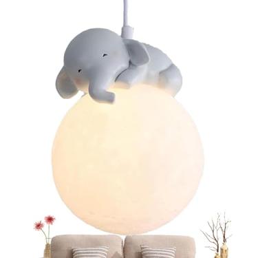 Imagem de Luzes pendentes, luminária pendente | Lustre de quarto fofo com abajur de cabeceira,Lustre pequeno, lâmpadas de bola branca de leite, luminária pendente para berçário de cabeceira infantil