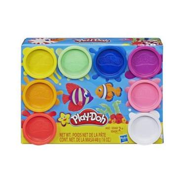 Imagem de Kit play doh com 8 potes massinha de modelar colorida e5062 hasbro