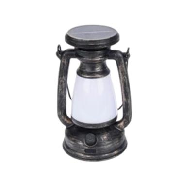 Imagem de Fenteer Lanterna LED vintage para exterior, luminária suspensa, criativa e, estilo retrô, ideal para camping, quintal, jardim, ambientes, L Bronze with Solar