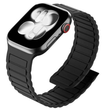 Imagem de Arctime Pulseira magnética de silicone compatível com Apple Watch de 38 mm, 40 mm, 41 mm, 42 mm, 44 mm, 45 mm, 46 mm e 49 mm, pulseira esportiva para iWatch Ultra 3, 2, 1, séries 11, 10, 9, SE, 8, 7