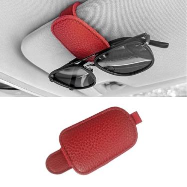 Imagem de Couslcd Suporte de óculos de sol para viseira de carro, clipe magnético para óculos de carro, clipe de cartão de bilhete para óculos de sol, acessórios interiores automotivos universais para SUV Truck