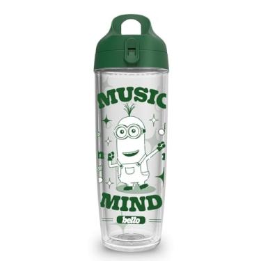 Imagem de Garrafa de Água 600 ml parede dupla Plástica Para Academia Esporte Trabalho Escritório desenhos fofinhos personagens profissão signos CORES PREMIUM (Minions | Music)