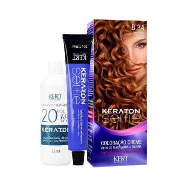 Imagem de Coloração Keraton Selfie 8.34 Louro Claro Dourado Acobreado