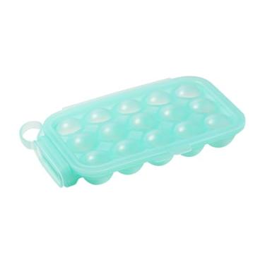 Imagem de Bandejas pequenas de silicone para cubos de gelo, molde de bola para fazer gelo, molde redondo de cubo de gelo Little Sphere para coquetéis, uísque, resfriamento de bourbon, formas de 15 furos (água)
