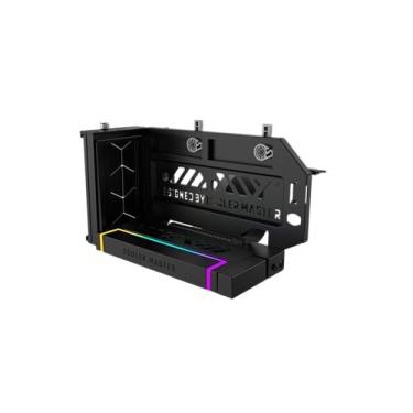 Imagem de Cooler Master Universal Vertical GPU Holder Kit com cabo elevador PCIe 4.0 ARGB, barra de luz RGB rotativa, suporte vertical para GPU, modelo MCA-U004R-AVGBST-00 CS9061.