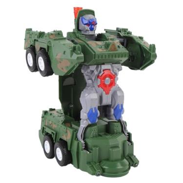 Imagem de aqxreight Brinquedo de Tanque Transformador Com Som Leve Girando um Botão Deformação Camuflagem Caminhão Tanque Brinquedo Detalha As Crianças Equilibram um Novo Girando Uma Oferta Versátil