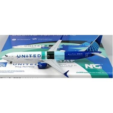 Imagem de ACE HOBBY for NG Models for United Airlines for Boeing B737 MAX10 N27602 Explorer The Future is SAF 1:400 Aircraft Pre-Built Model