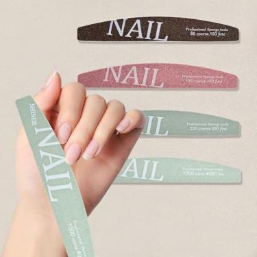 Imagem de Conjunto de esponja, 4 peças, lixas e tampões de unhas premium laváveis e duráveis para modelar e suavizar todos os tipos de unhas para uso doméstico e salão de beleza