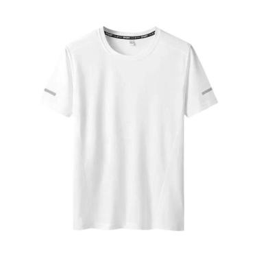 Imagem de Camiseta Masculina plus Size 5XL 6XL De Secagem Rápida Com Gola Redond