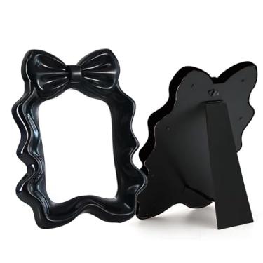 Imagem de YuanQ Espelhos de maquiagem de mesa ondulados espelho irregular para mesa de mesa, espelho de penteadeira, espelhos pendurados na parede, espelho ondulado de mesa com suporte, decoração de casa