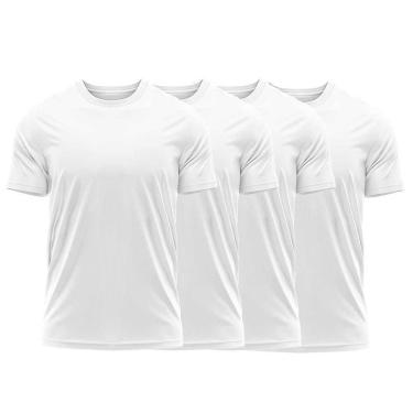 Imagem de Kit 4 Camisetas Dry Uv Masculina Blusa Camisa Fitness Academia Basica Lisa-Masculino