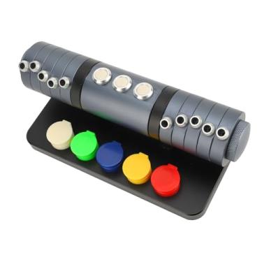 Imagem de Acouto Conjunto de Pratos de óleo para Relógio - 5 Copos de óleo Multifuncionais Coloridos para Reparo e Lubrificação de Relógios - Suporte de Metal para Relojoeiros