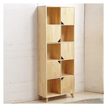 Imagem de Estante de madeira maciça, estante infantil para estudantes, armário baixo para sala de estar simples (cor: 106 x 30 x 83 cm) (68 x 30 x 180 cm com porta)